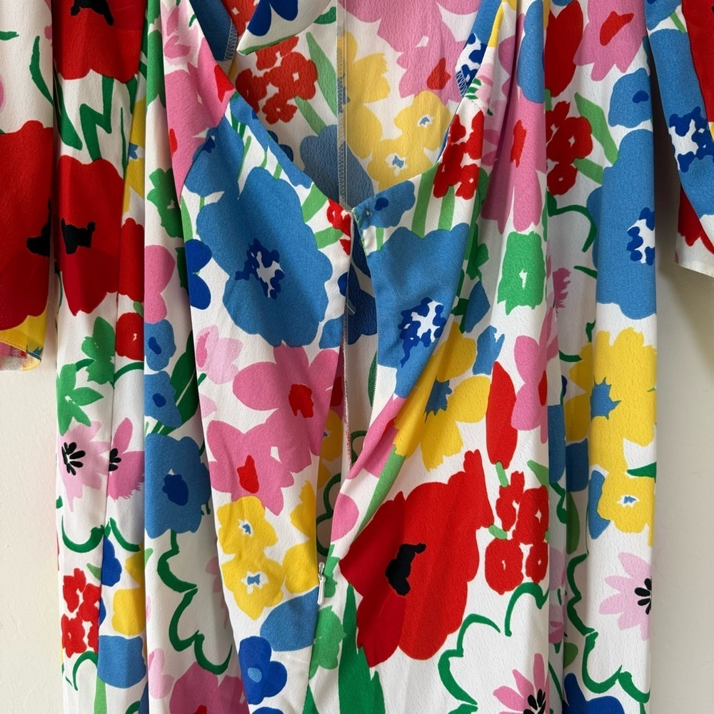ASOS Bright Floral Open Tie Back Wide Leg Jumpsuit - Picture 10 of 12